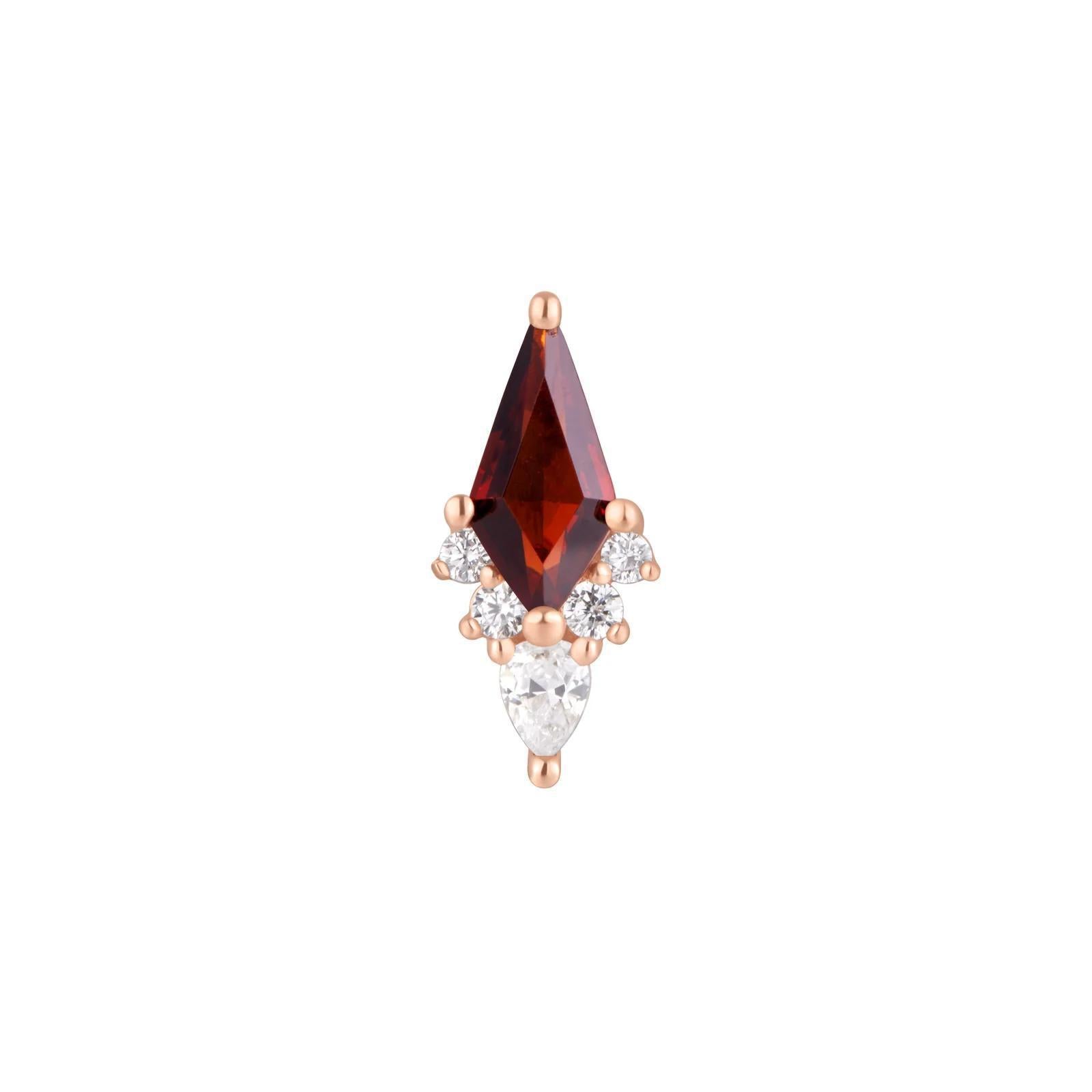 Buddha | 14k gold | Afterglow | Garnet + CZ