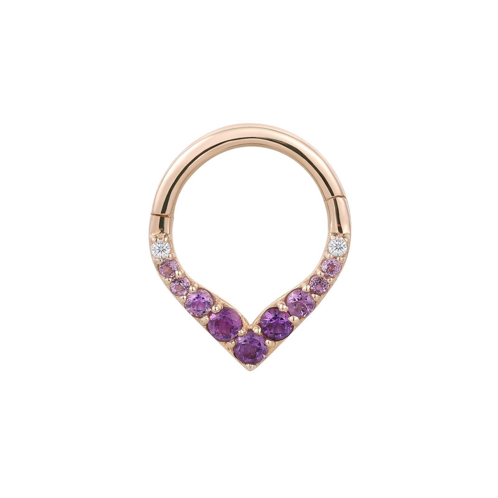 Buddha | 14k gold | Rise + Shine | Amethyst Ombré