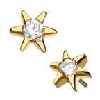 Invictus | 14k gold | Simple Star | CZ