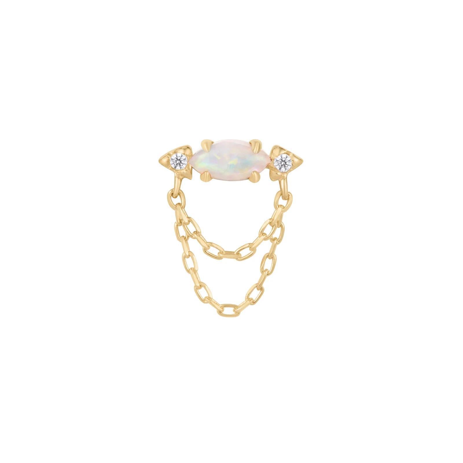 Buddha | 14k gold | Limitless | Australian Opal + CZ