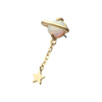 Invictus | 14k gold | Planet with Star Dangle | synthetic White Opal