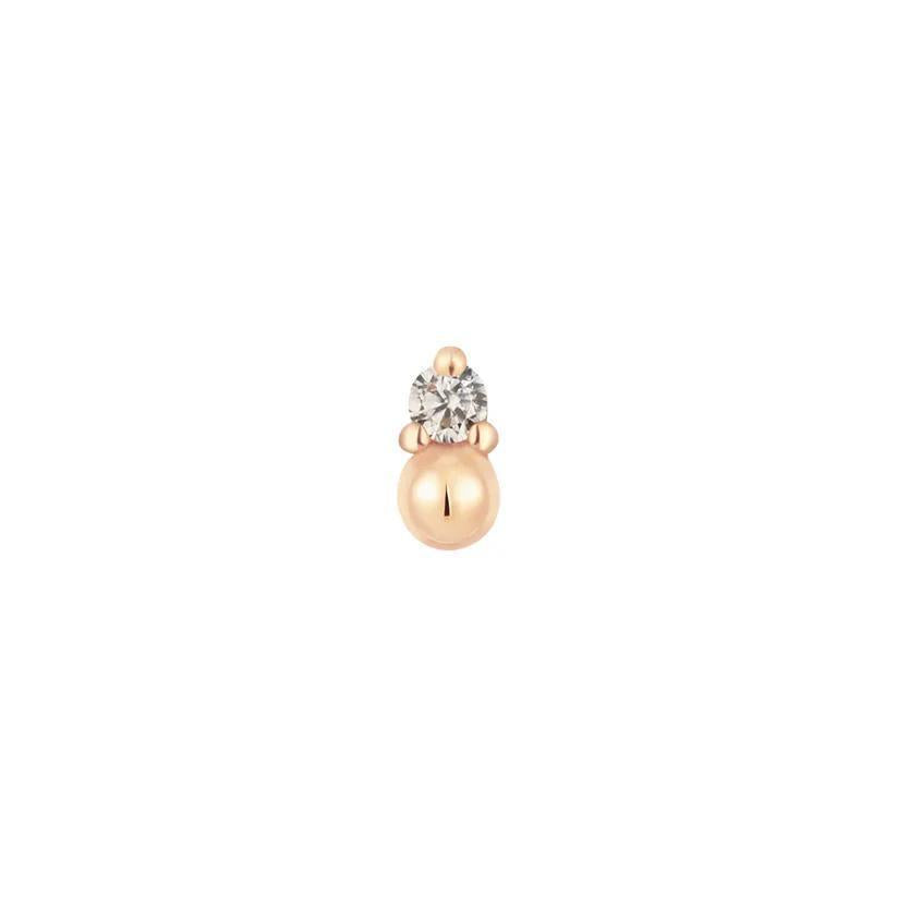 Buddha | 14k Gold | Babe Threadless End | Diamond