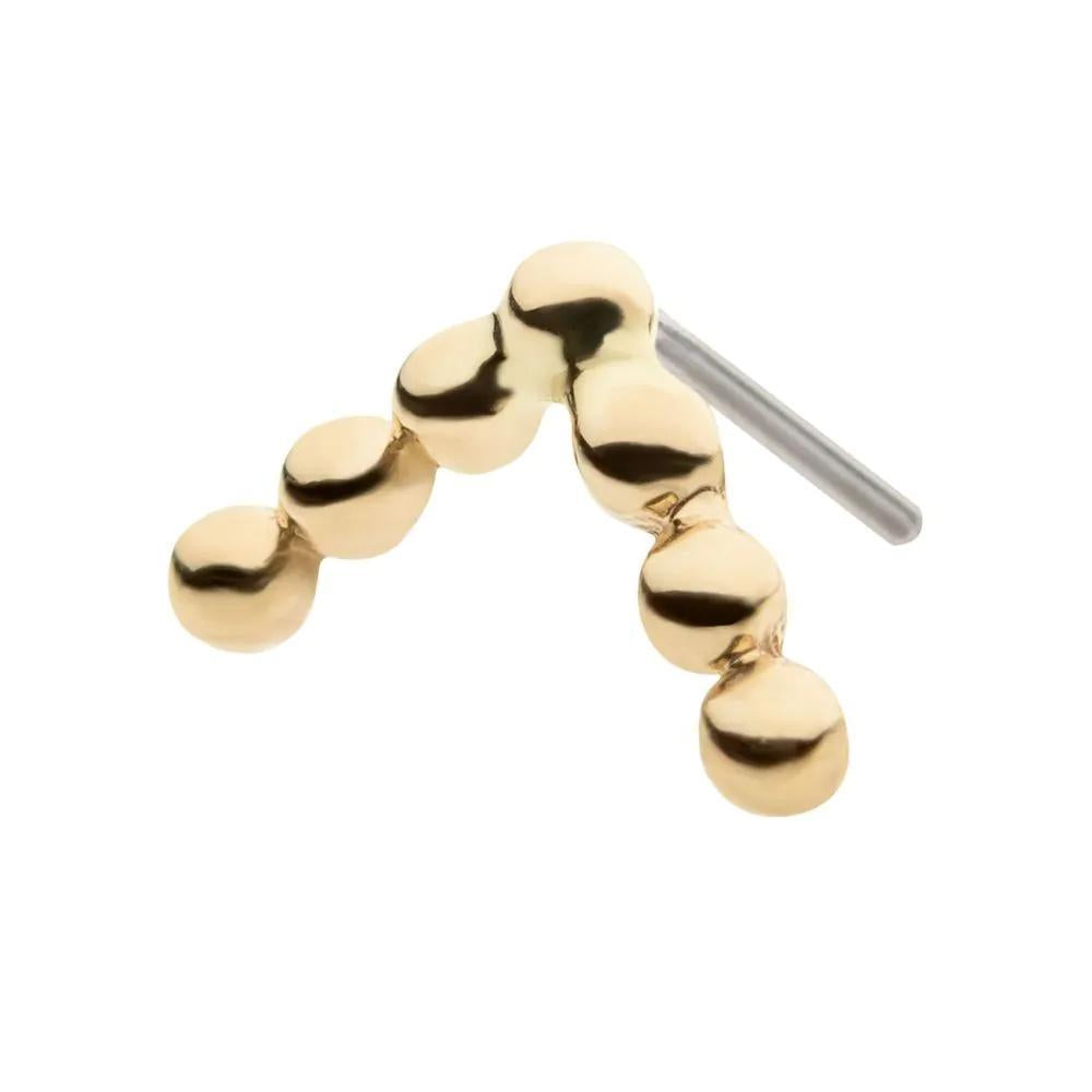 Invictus | 14k gold | 7-Bead Triangle Threadless End