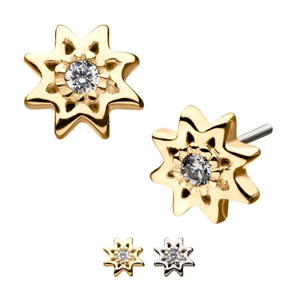 Invictus | 14k gold | Sun | CZ