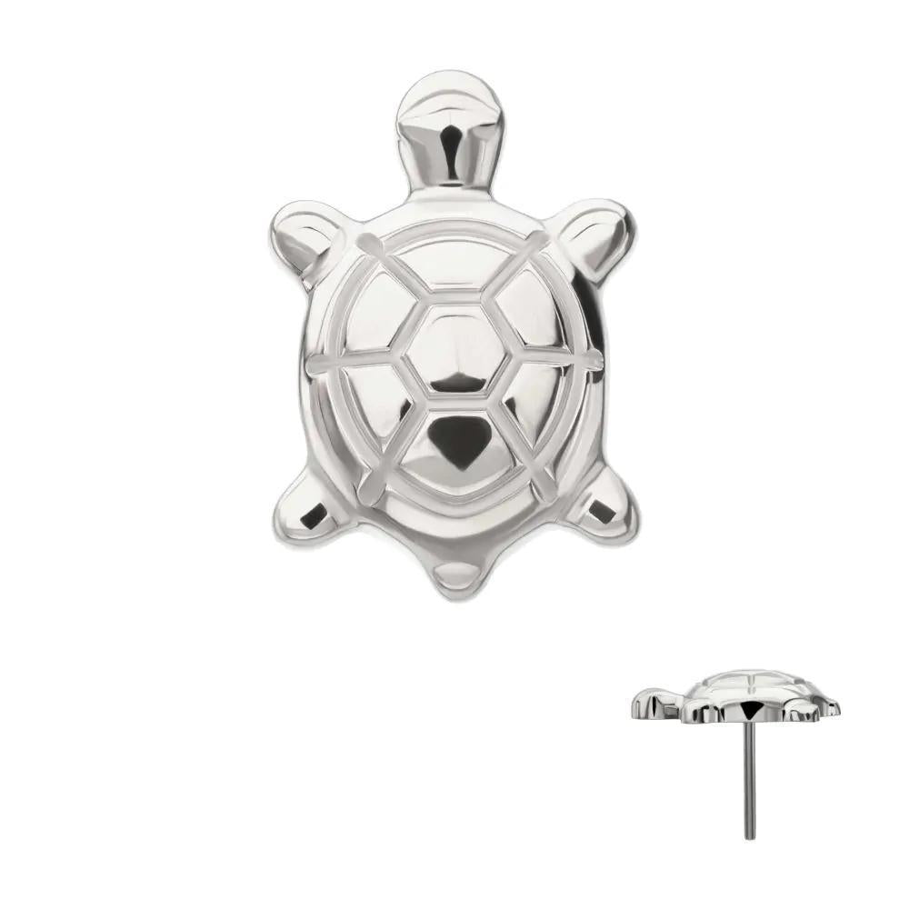 Invictus | Titanium | Threadless Low Profile 3D Corrugated Land Turtle Top