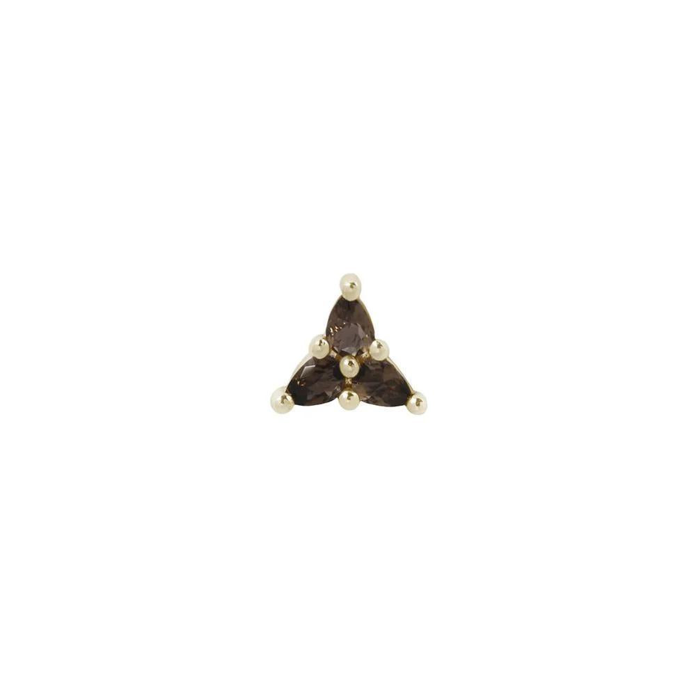 Buddha | 14k gold | 3 Little Pears | Smoky Quartz