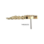 Invictus | 14k gold | Pave Set Star with Triple Chain | CZ