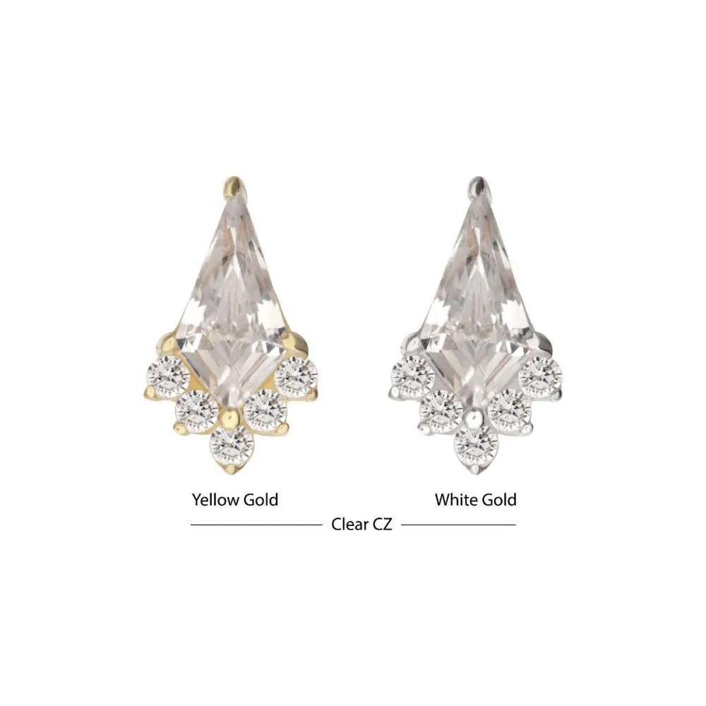 Invictus | 14k gold | Prong Set Kite Cluster | CZ