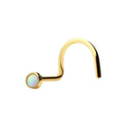 Invictus | 14k gold | Nose Screw | Synthetic Opal