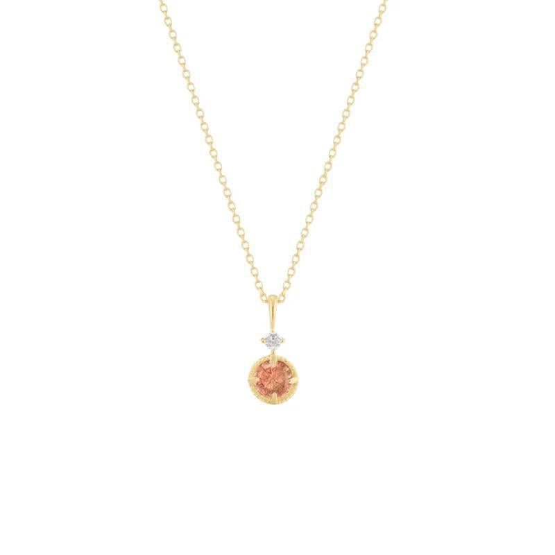 Buddha | 14k gold | RION x Buddha Manifest Necklace | Oregon Sunstone