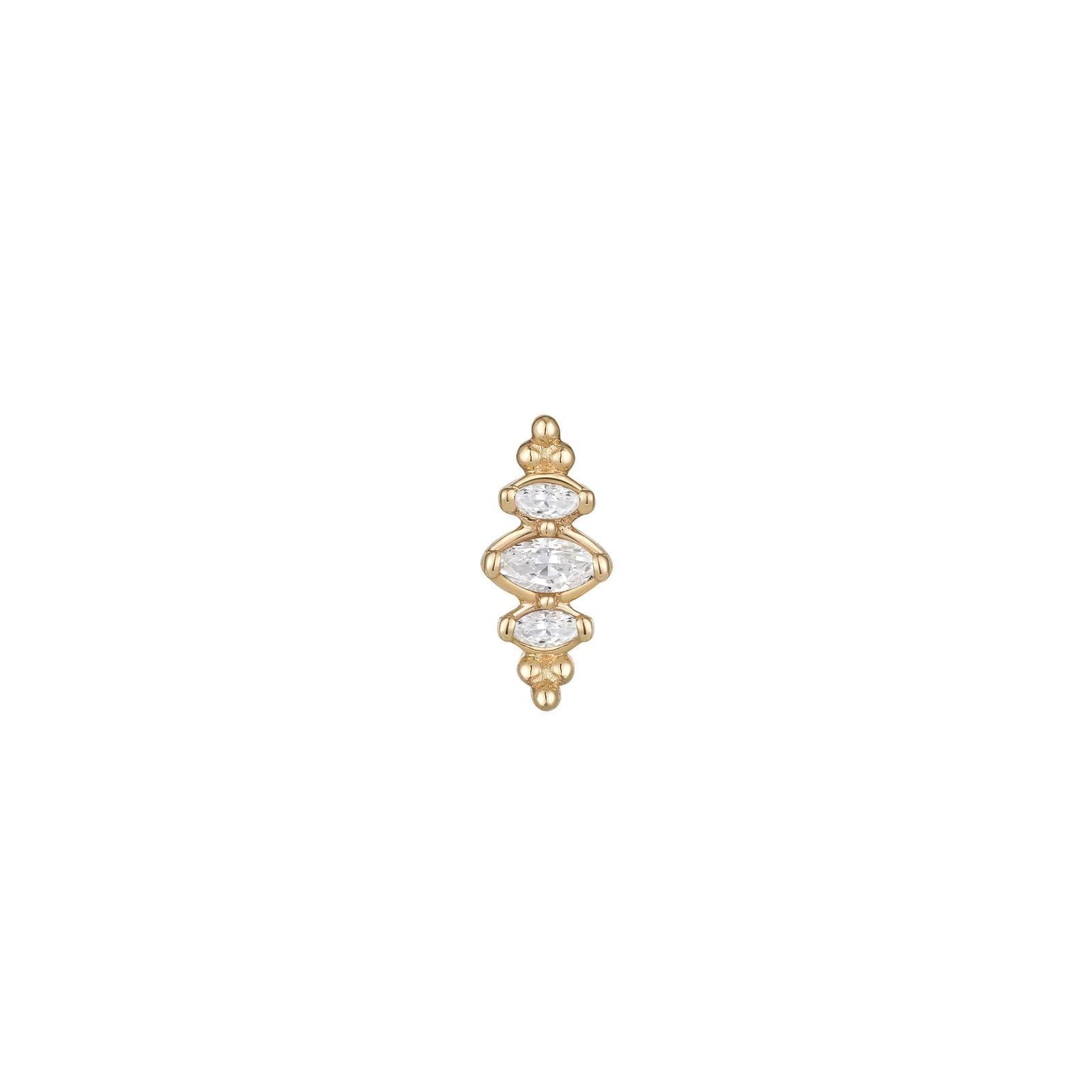 Buddha | 14k gold | Prose | Clear CZ