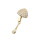 Invictus | 14k gold | Pave Set Mushroom with Dangle | CZ