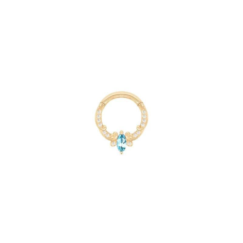 Buddha | 14k gold | Coterie | London Blue Topaz