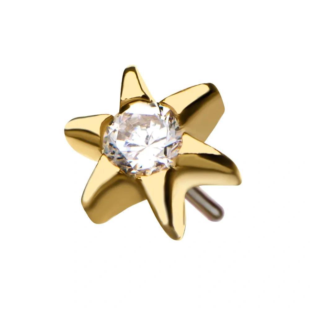Invictus | 14k gold | Simple Star | CZ
