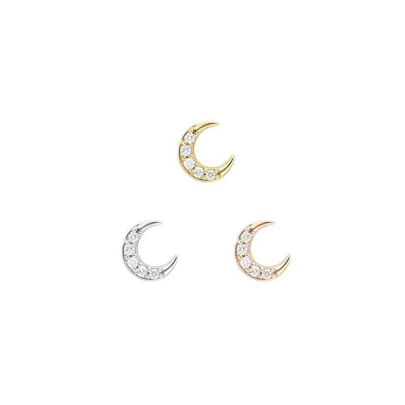 Buddha | 14k Gold | Facing Heaven Threadless End | Cubic Zirconia