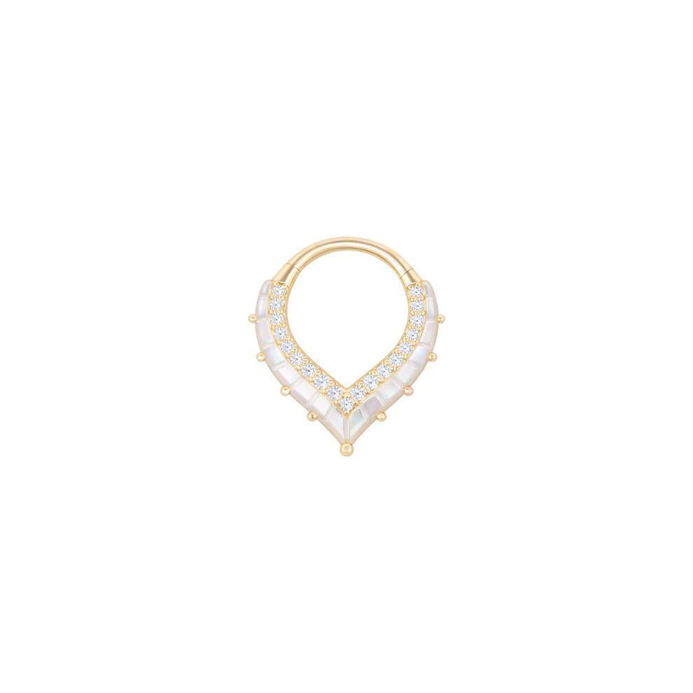 Buddha | 14k gold | Arise Clicker | Mother of Pearl + CZ