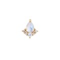 Buddha | 14k gold | Love Language | Rainbow Moonstone + CZ