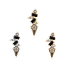 Buddha | 14k gold | Mixt | Smoky Quartz + Black Spinel