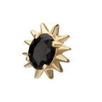 Invictus | 14k gold | Oval Spiked Edge | Black CZ