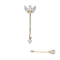 Invictus | 14k gold | Triple Marquise Fan with Chain | CZ