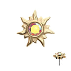 Invictus | 14k gold | Sun | AB CZ