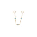 Buddha | 14k gold | 3 Bezel Chain | London Blue Topaz