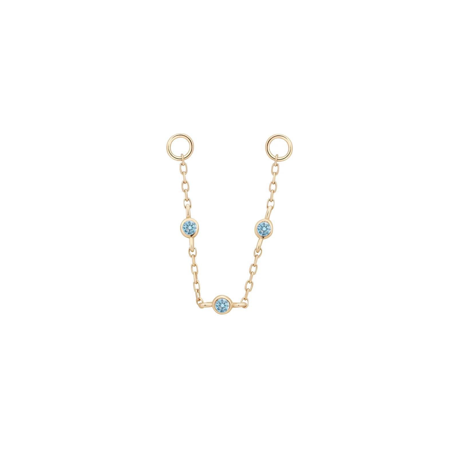 Buddha | 14k gold | 3 Bezel Chain | London Blue Topaz