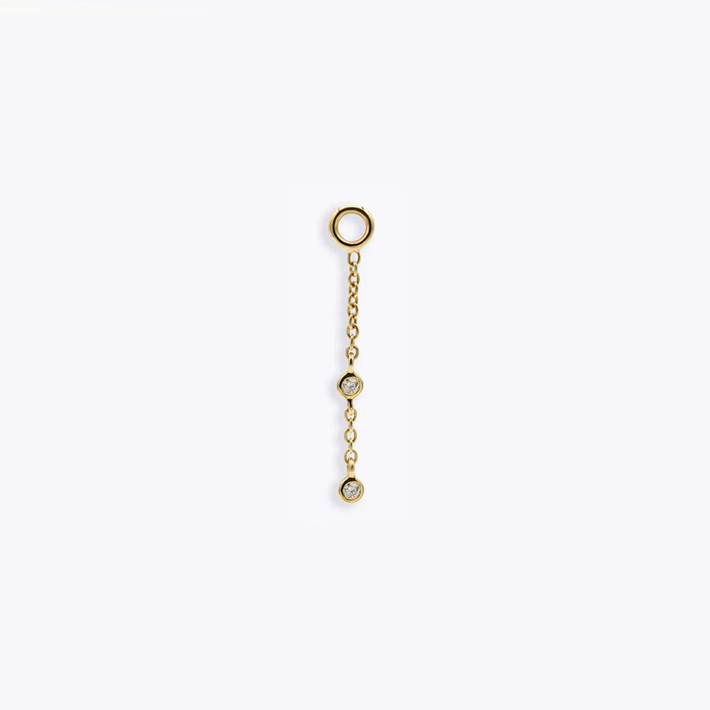 Tether | 14k gold | Gemmed Orbit Charm | Diamond