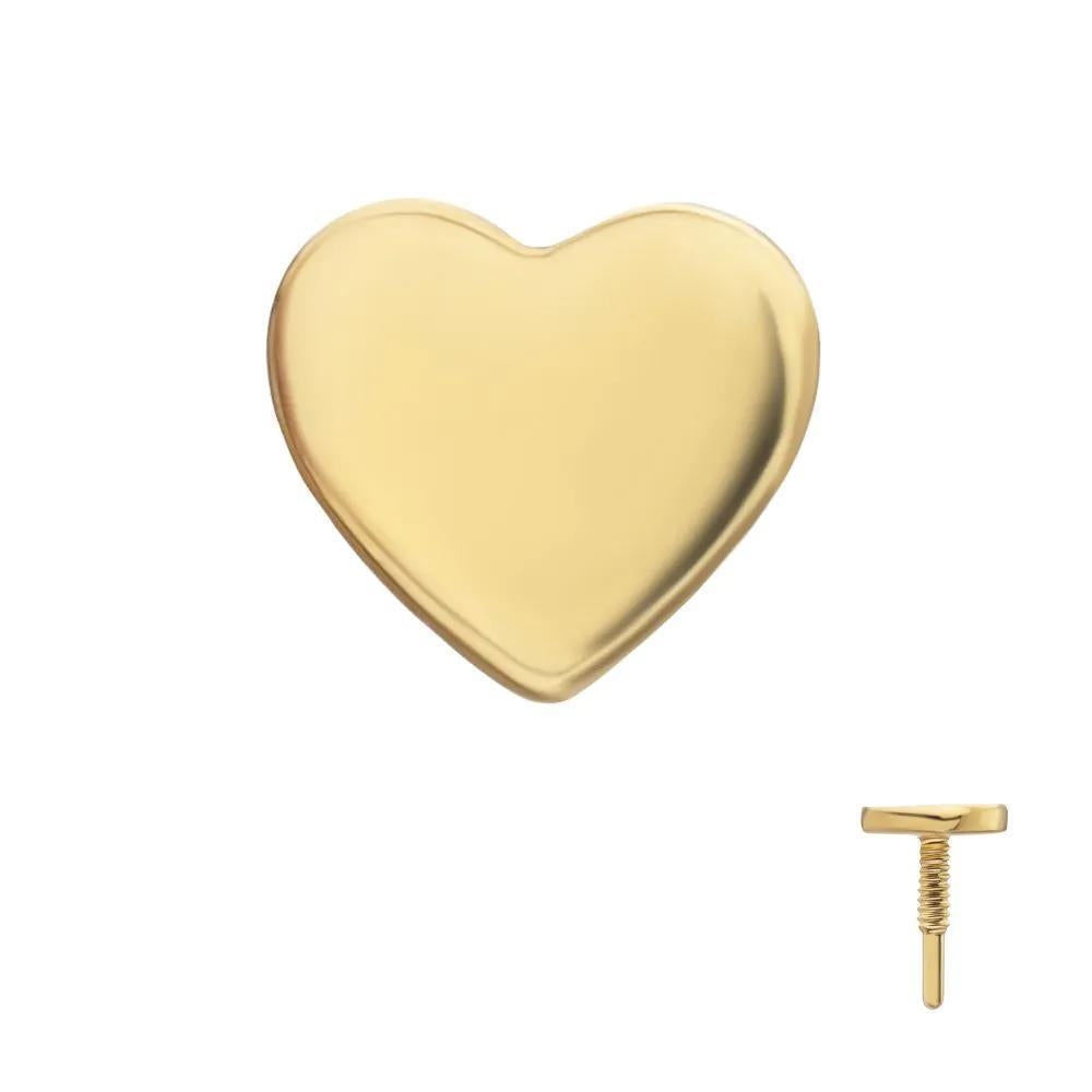 Invictus | 14k gold | 20G Internally Threaded | Heart