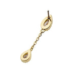 Invictus | 14k gold | Tear Drop Dangle | CZ