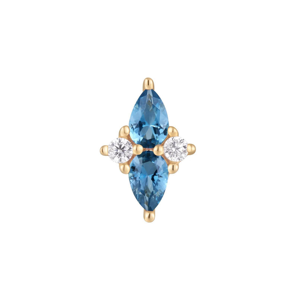 Buddha | 14k gold | Ethereal | London Blue Topaz + CZ