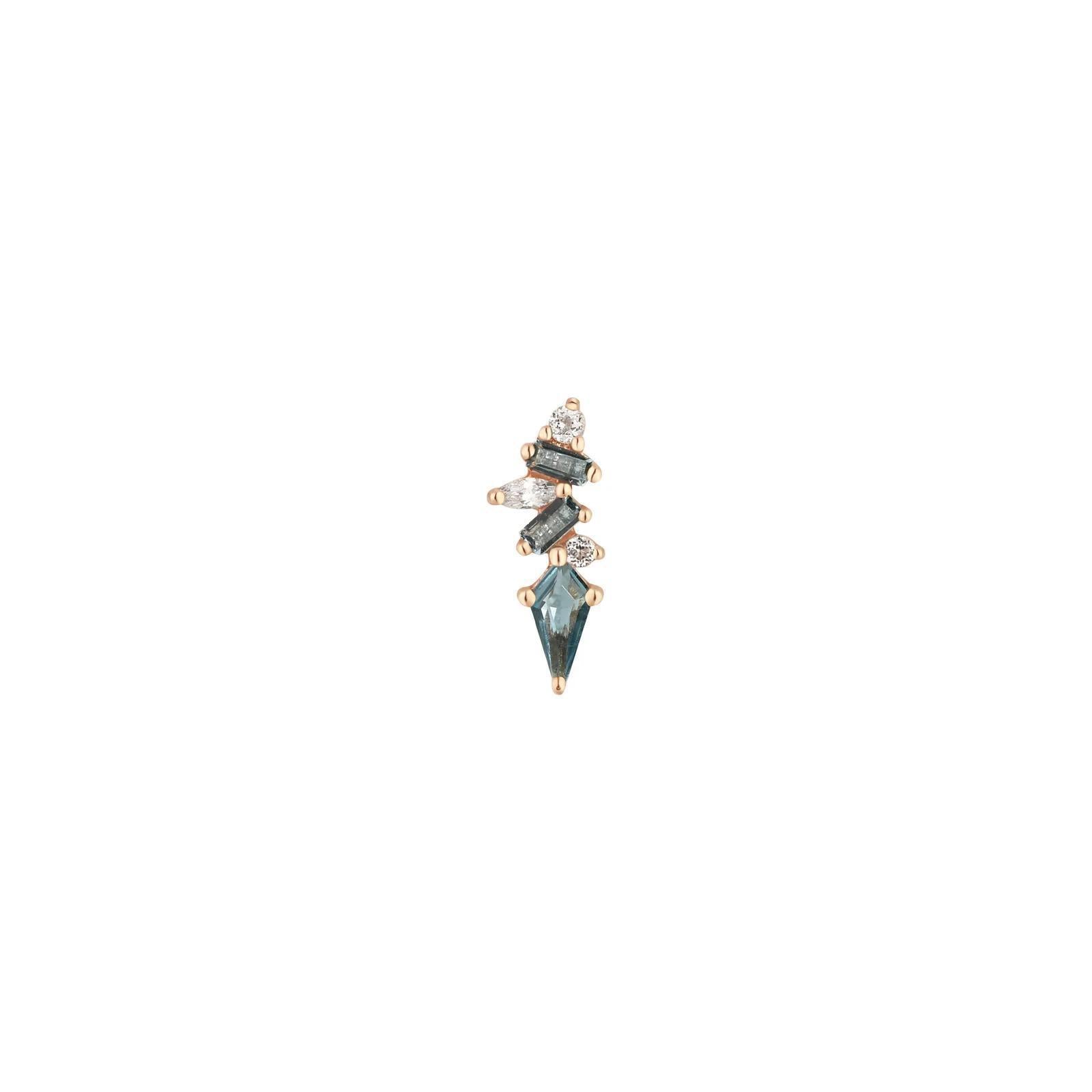 Buddha | 14k gold | Mixt | London Blue Topaz + White Topaz