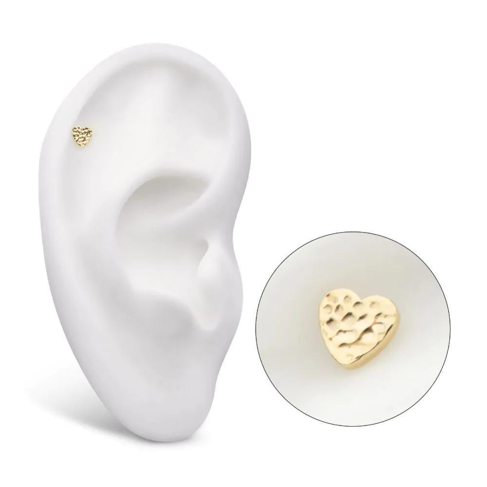 Invictus | 14k gold | Hammered Heart