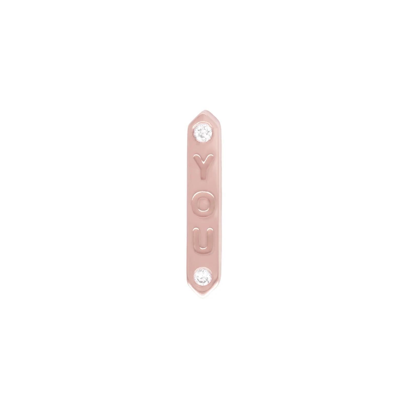 Buddha | 14k gold | "YOU" | White Diamond