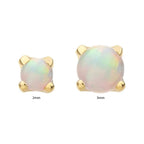 Invictus | 14k gold | Prong Set | Synthetic White Opal