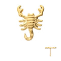 Invictus | 24k Gold PVD Titanium | Threadless Low Profile 3D Scorpion Top
