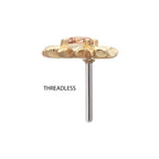 Invictus | 14k gold | Prong Set Gem Sunflower Top | Champagne CZ
