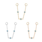 Buddha | 14k gold | 3 Bezel Chain | London Blue Topaz
