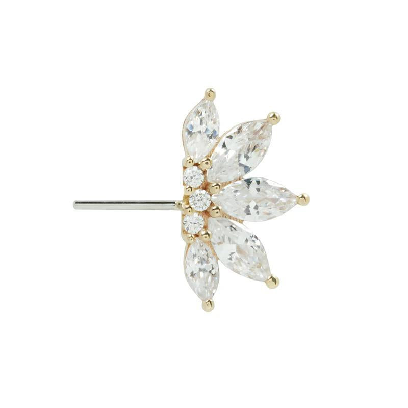 Buddha | 14k gold | Valentina Forward Facing End | CZ