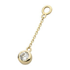 Invictus | 14k gold | Bezel Set Dangle Charm | CZ