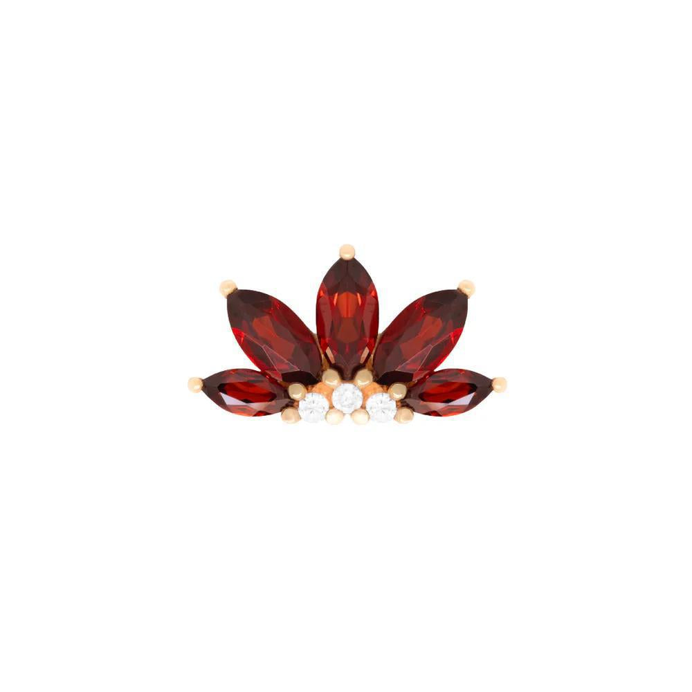 Buddha | 14k gold | Valentina | Garnet + CZ
