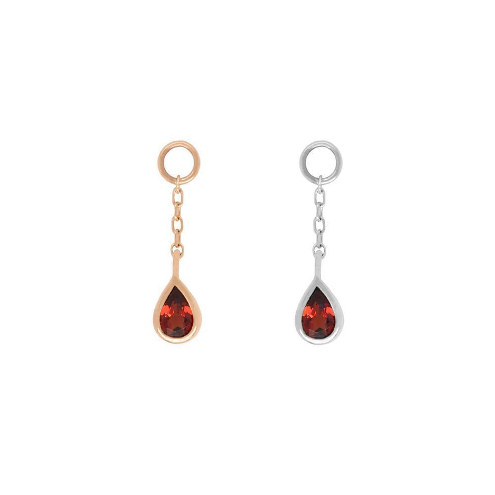 Buddha | 14k gold | Concorde Chain Charm | Garnet