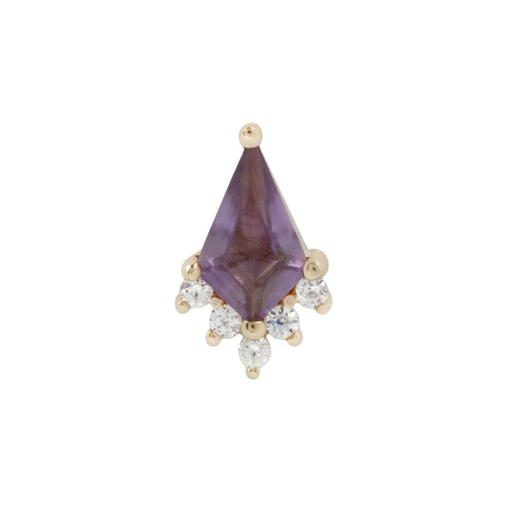 Buddha | 14k gold | Noble | Amethyst + CZ