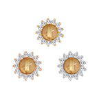 Buddha | 14k gold | Delphine | Rutilated Quartz + White Sapphire