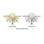 Invictus | 14k gold | Half Starburst | synthetic White Opal
