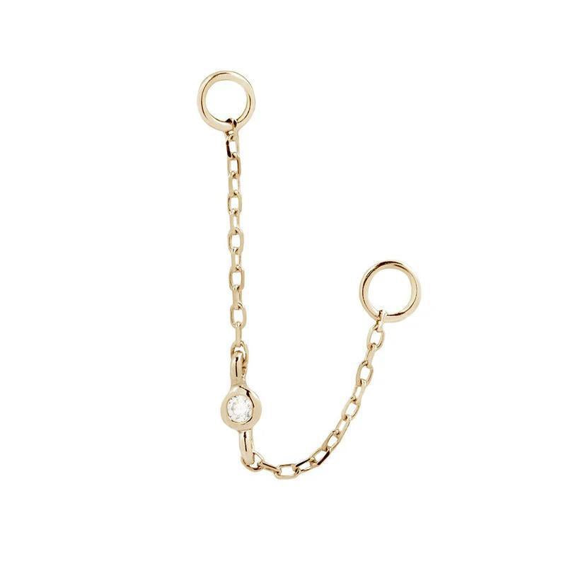 Buddha | 14k gold | Round Center Chain | CZ