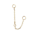 Buddha | 14k gold | Round Center Chain | CZ
