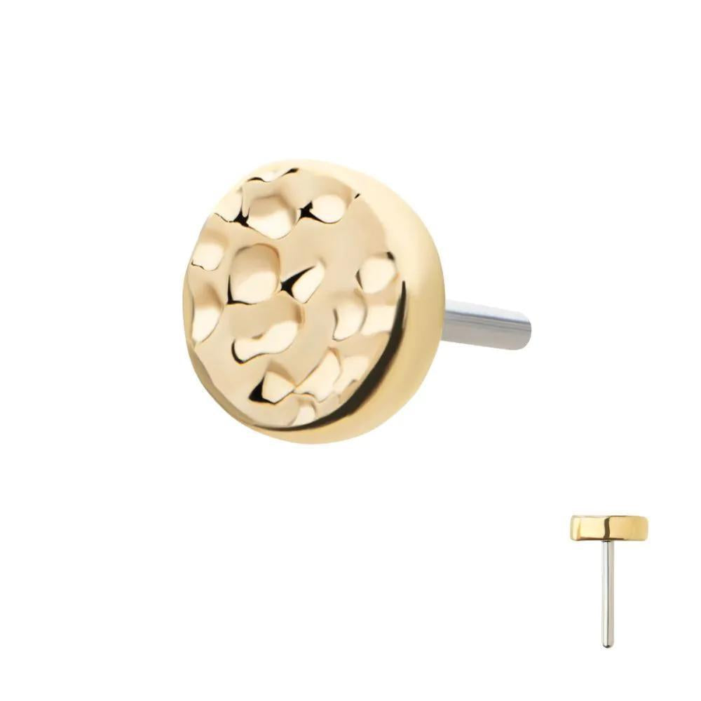 Invictus | 14k gold | Hammered Disk