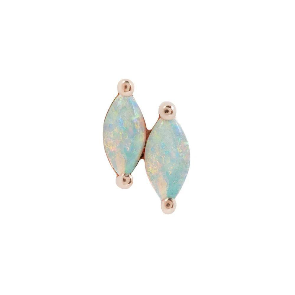 Buddha | 14k gold | Double Zuri | Left + Right Direction | Australian Opal