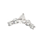 Invictus | 14k gold | Teardrop Cluster Arc | Clear CZ